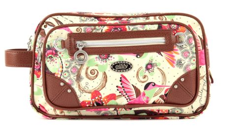 Oilily Tropical Birds Pocket Cosmetic Bag Cream-White