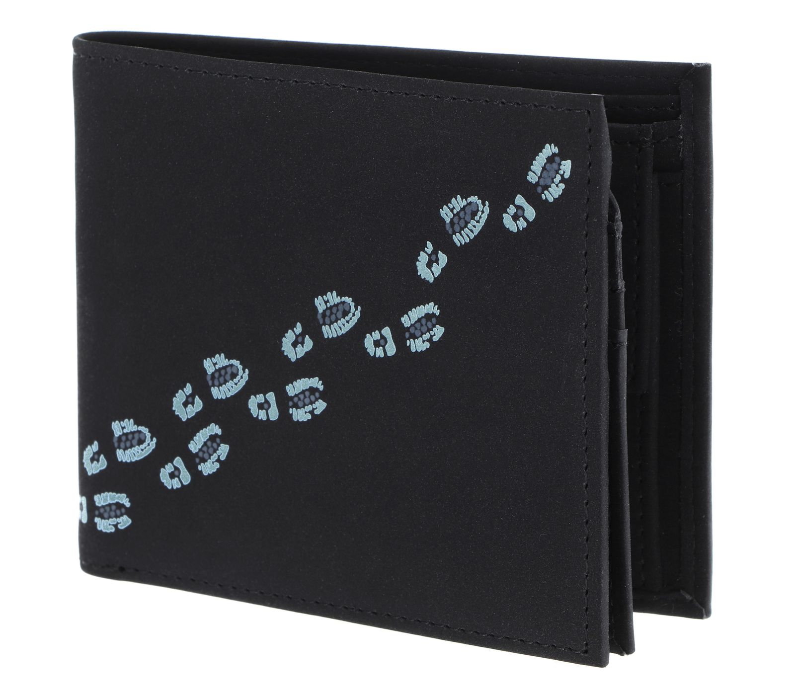 oxmox New Cryptan Querscheinbörse Footsteps Print Cyan Black