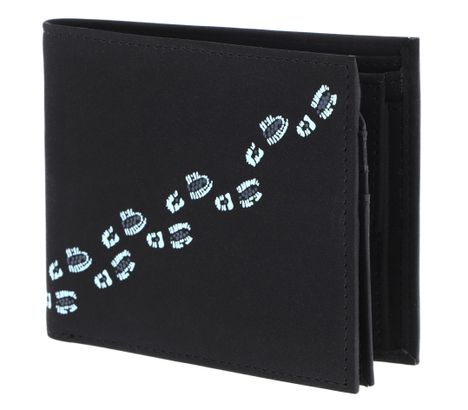 oxmox New Cryptan Querscheinbörse Footsteps Print Cyan Black