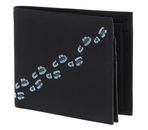 Footsteps Print Cyan Black Footsteps Print Cyan Black