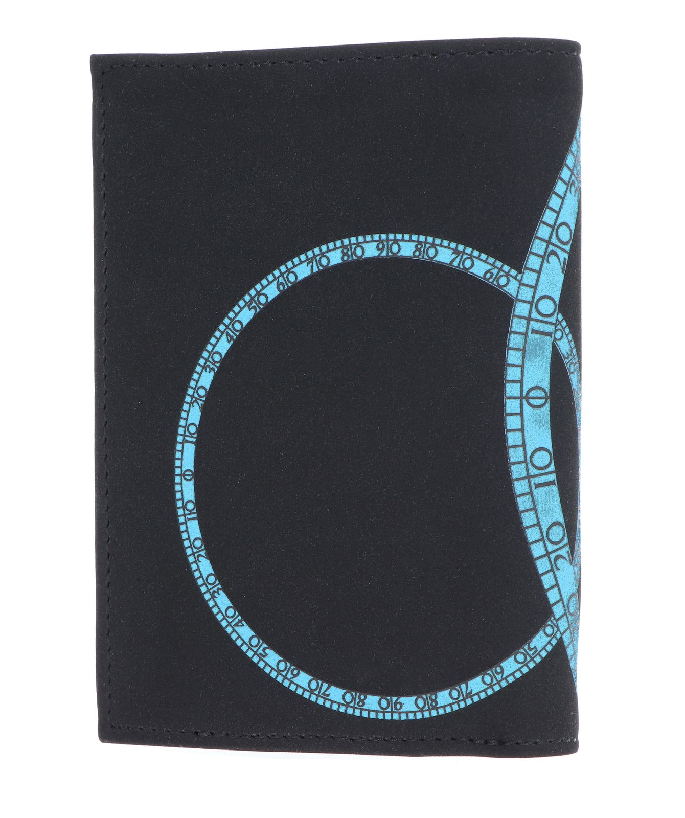 Oxmox Portafoglio New Cryptan Kombibörse Con Protezione RFID - Windrose Print Cyan Black - Leggero E Organizzato