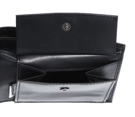 Porte-monnaie En Cuir Véritable Oxmox - Effet Lézard Embossé Noir - Avec Porte-cartes - Neuf Avec étiquettes