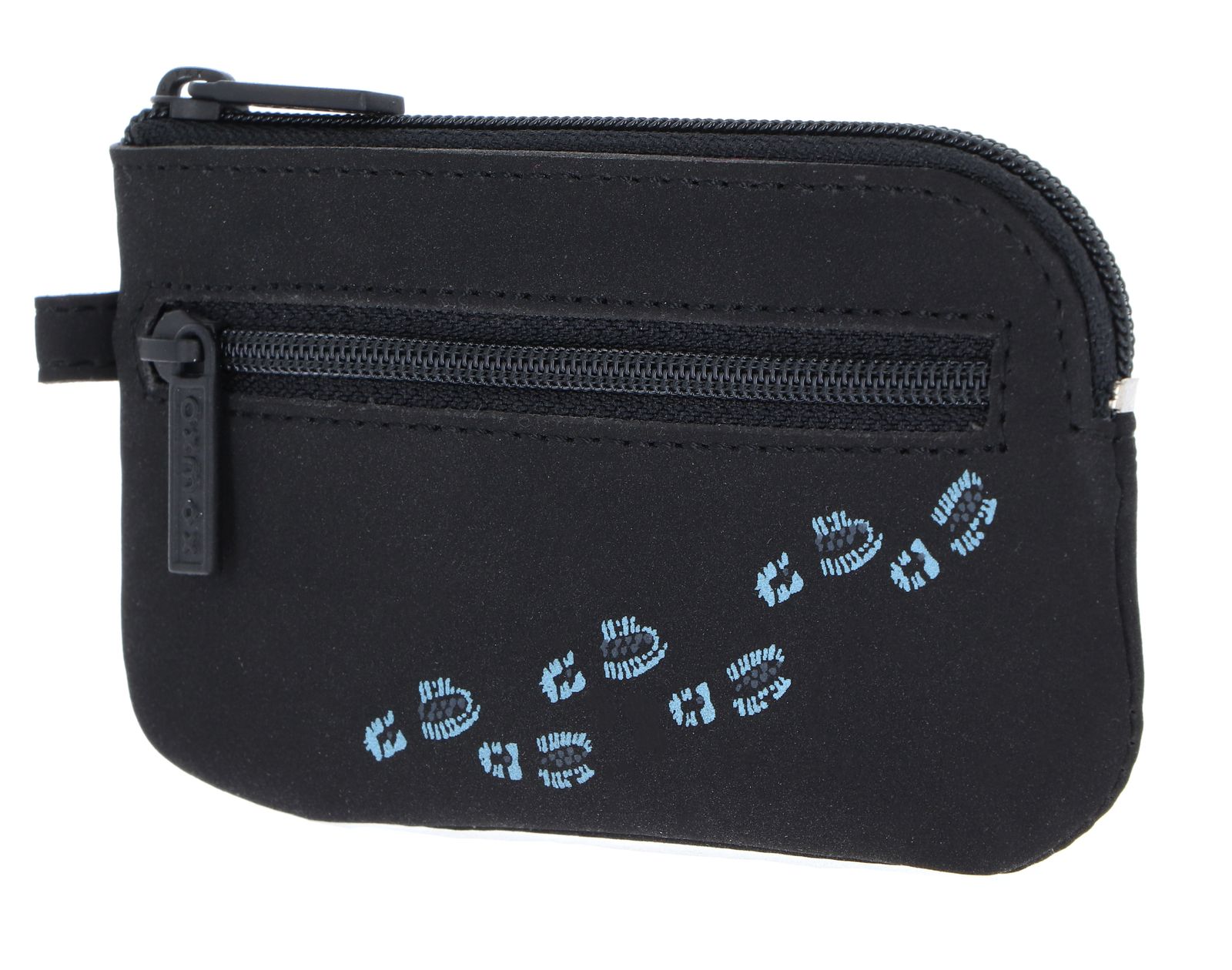 oxmox New Cryptan Keyholder Footsteps Print Cyan Black