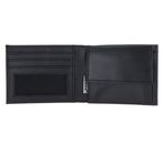 oxmox Leather Pocketbörse Pure Metal Round Black