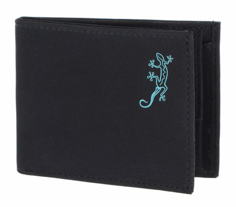 oxmox New Cryptan Pocketbörse Lizard Print Cyan Black