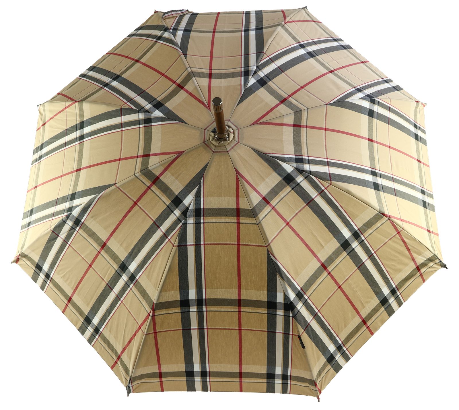 Knirps Chestnut Long Check Beige