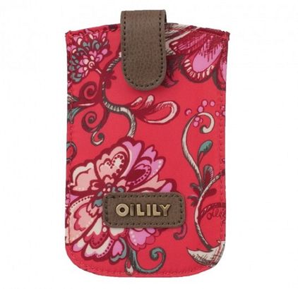 Oilily Sea of Flowers Smartphone Pull Case Cayenne