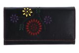 bruno banani Flowerpower Ladies Purse m. Überschlag Black/Red bruno banani Flowerpower Ladies Purse m. Überschlag Black/Red