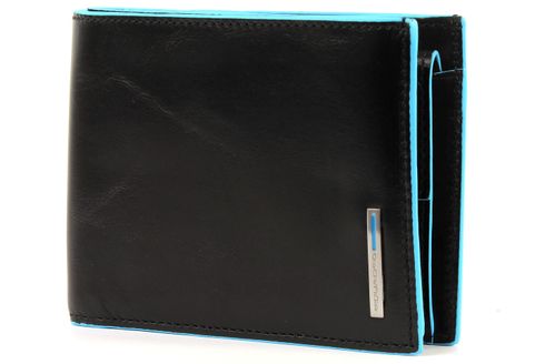 PIQUADRO Blue Square Wallet Horizontal Nero