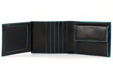 PIQUADRO Blue Square Wallet Horizontal Nero PIQUADRO Blue Square Wallet Horizontal Nero