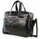 PIQUADRO Blue Square Expandable Computer Case Nero