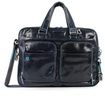 PIQUADRO Blue Square Portfolio Computer Briefcase Blu Notte