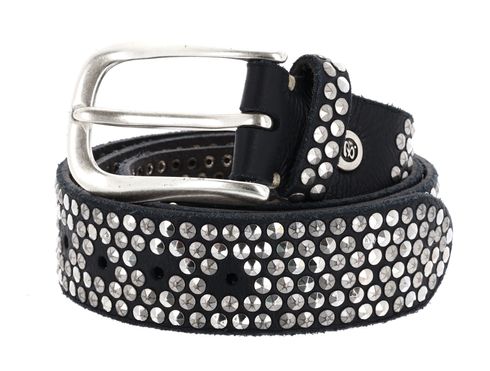 b.belt Zoe Silver Stud Belt W100 Black b.belt Zoe Silver Stud Belt W100 Black