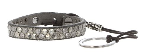 b.belt Leather Bracelet Light Grey