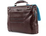 PIQUADRO Blue Square Expandable Computer Briefcase Mogano