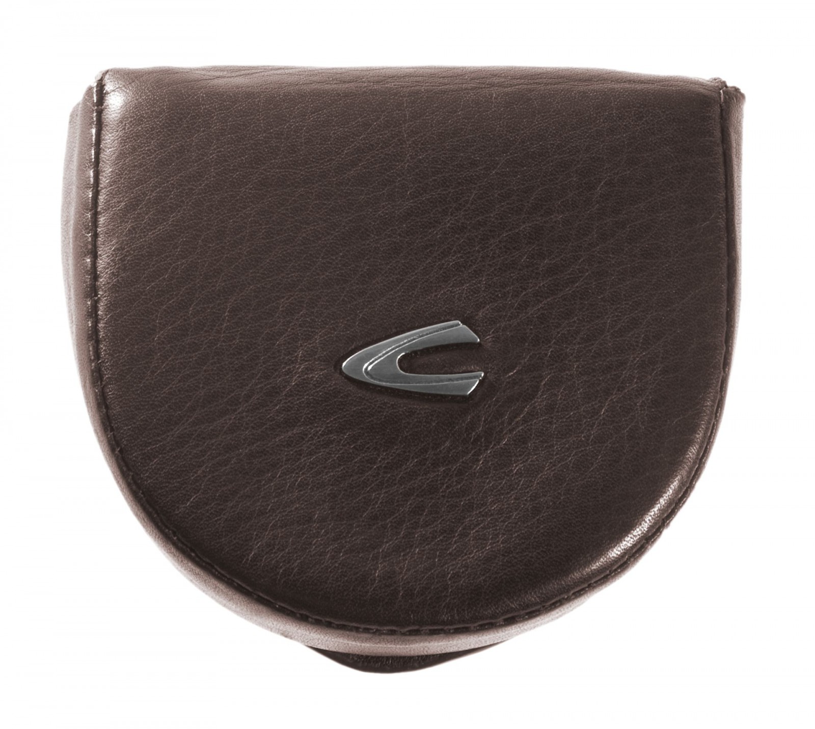 Camel Active Vegas Portamonete In Pelle, Nero, Dimensioni 8x7x2.5 Cm, Con Marchio Logo
