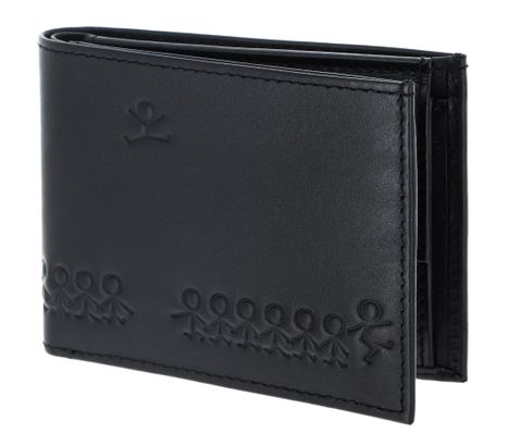 oxmox Leather Pocketbörse Jumping Jack Embossed Black oxmox Leather Pocketbörse Jumping Jack Embossed Black
