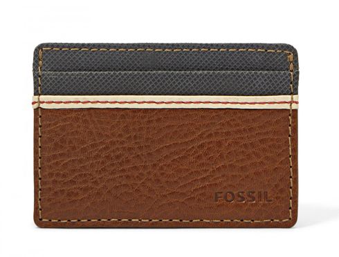 FOSSIL Elgin Card Case Brown