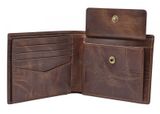 FOSSIL Derrick RFID Large Coin Pocket Bifold Dark Brown FOSSIL Derrick RFID Large Coin Pocket Bifold Dark Brown