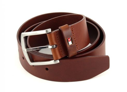 TOMMY HILFIGER New Denton Belt 4.0 W85 Dark Tan