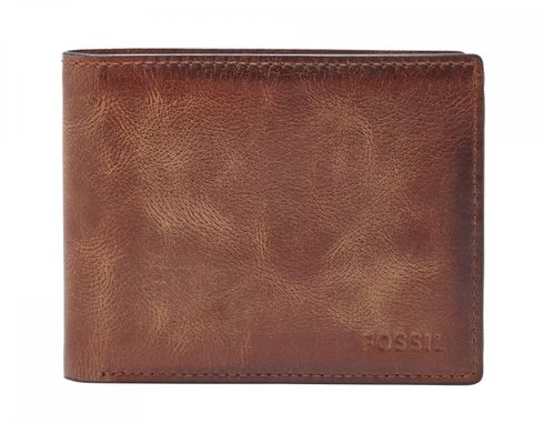 FOSSIL Derrick Bifold With Flip ID Brown