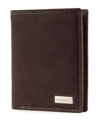 bugatti City Line Coin Wallet Combi Style 13CC Metal Logo Brown