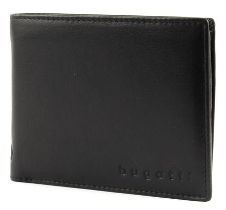 bugatti City Line Coin Wallet with Flap 8 CC Black