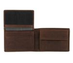 bugatti Hunter Coin Wallet with Flap 4 CC embossed Logo Brown bugatti Hunter Coin Wallet with Flap 4 CC embossed Logo Brown