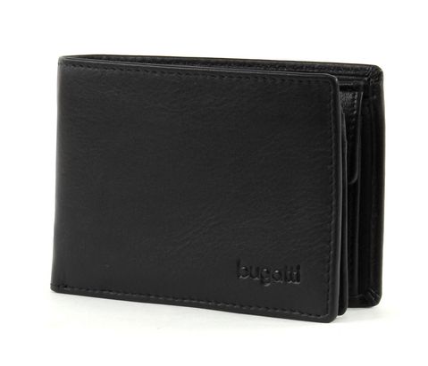 bugatti City Line Coin Wallet With Flap 4 CC Black