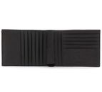 PIQUADRO Black Square Credit Card Case Dark Brown