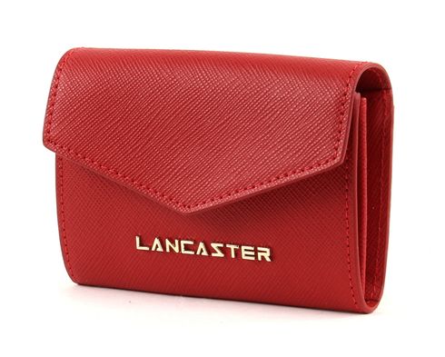 LANCASTER Saffiano Signature Flap Wallet S Rouge