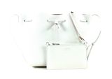 LANCASTER Pur Saffiano Bucket Bag Blanc In Poudre LANCASTER Pur Saffiano Bucket Bag Blanc In Poudre