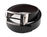 bugatti Men's Reversible Belt 3.5 W80 Black / Dark Brown - kürzbar