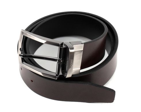 bugatti Reversible Belt W85 Black / Dark Brown