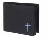 oxmox New Cryptan RFID Protect Querscheinbörse Freedom Cross Print Cyan Black