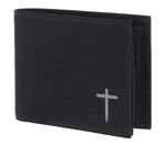 oxmox New Cryptan RFID Protect Querscheinbörse Freedom Cross Print Grey Black
