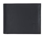 oxmox Leather RFID Protect Querscheinbörse Freedom Cross Embossed Black