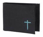 oxmox New Cryptan RFID Protect Pocketbörse Freedom Cross Print Cyan Black