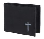 oxmox New Cryptan RFID Protect Pocketbörse Freedom Cross Print Grey Black