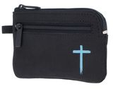 oxmox New Cryptan Keyholder Freedom Cross Print Cyan Black