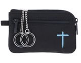 oxmox New Cryptan Keyholder Freedom Cross Print Cyan Black