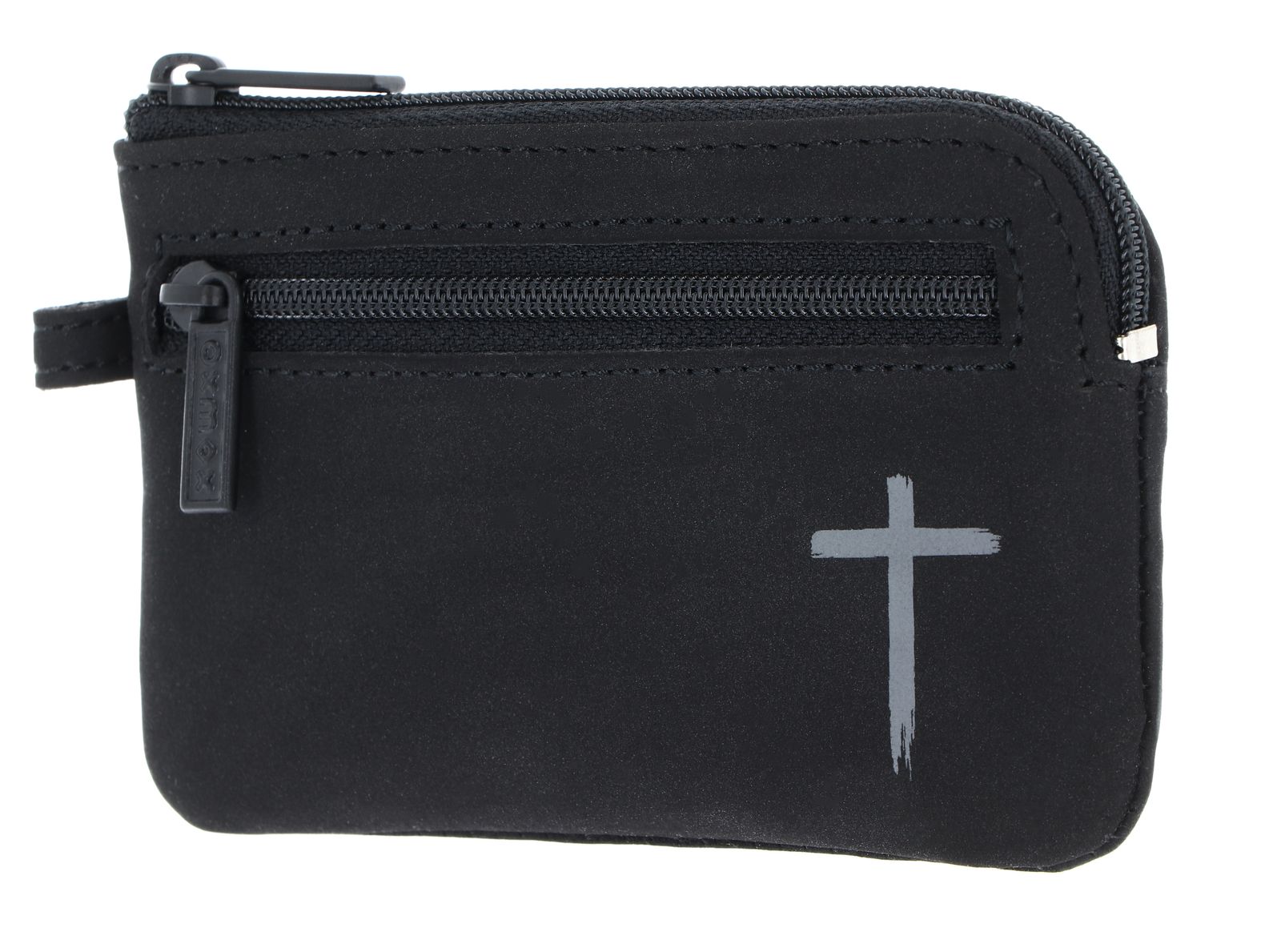 oxmox New Cryptan Keyholder Freedom Cross Print Grey Black