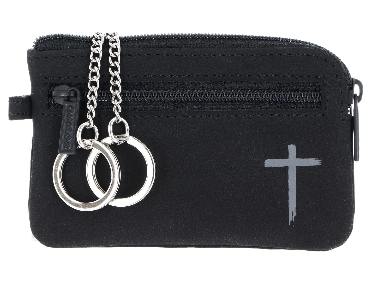 oxmox New Cryptan Keyholder Freedom Cross Print Grey Black oxmox New Cryptan Keyholder Freedom Cross Print Grey Black