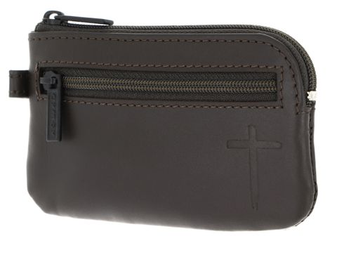 oxmox Leather Keyholder Freedom Cross Embossed Brown oxmox Leather Keyholder Freedom Cross Embossed Brown