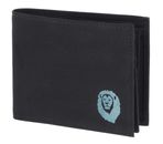 oxmox New Cryptan RFID Protect Querscheinbörse Freedom Lion Print Cyan Black