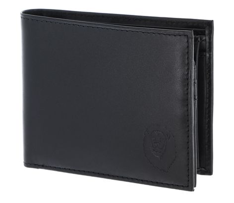 oxmox Leather RFID Protect Querscheinbörse Freedom Lion Embossed Black