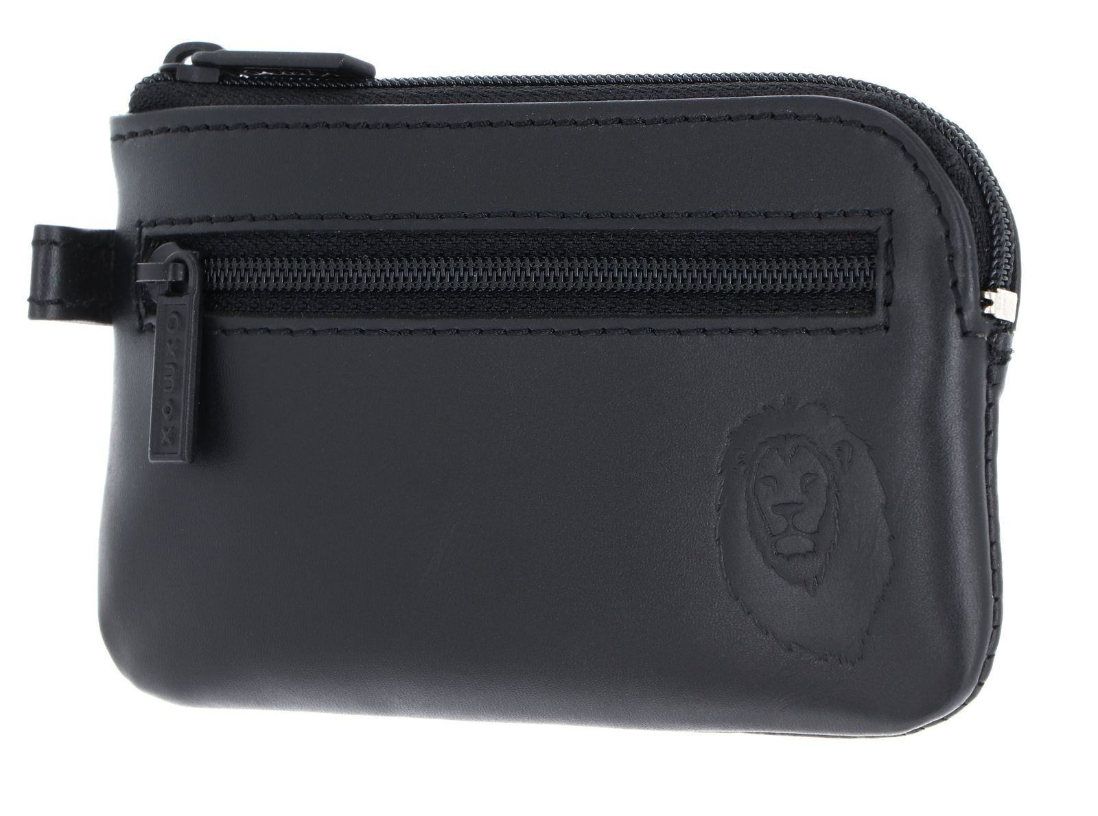 oxmox Leather Keyholder Freedom Lion Embossed Black