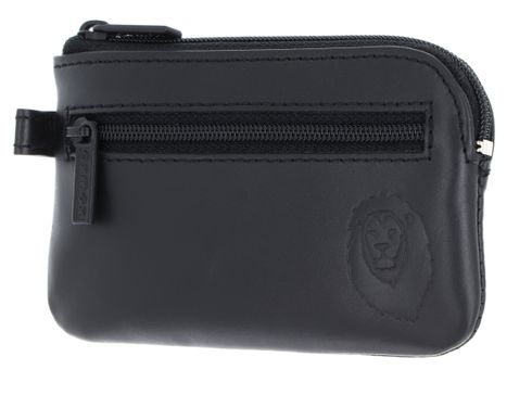 oxmox Leather Keyholder Freedom Lion Embossed Black