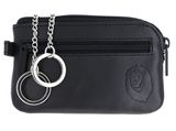 oxmox Leather Keyholder Freedom Lion Embossed Black oxmox Leather Keyholder Freedom Lion Embossed Black