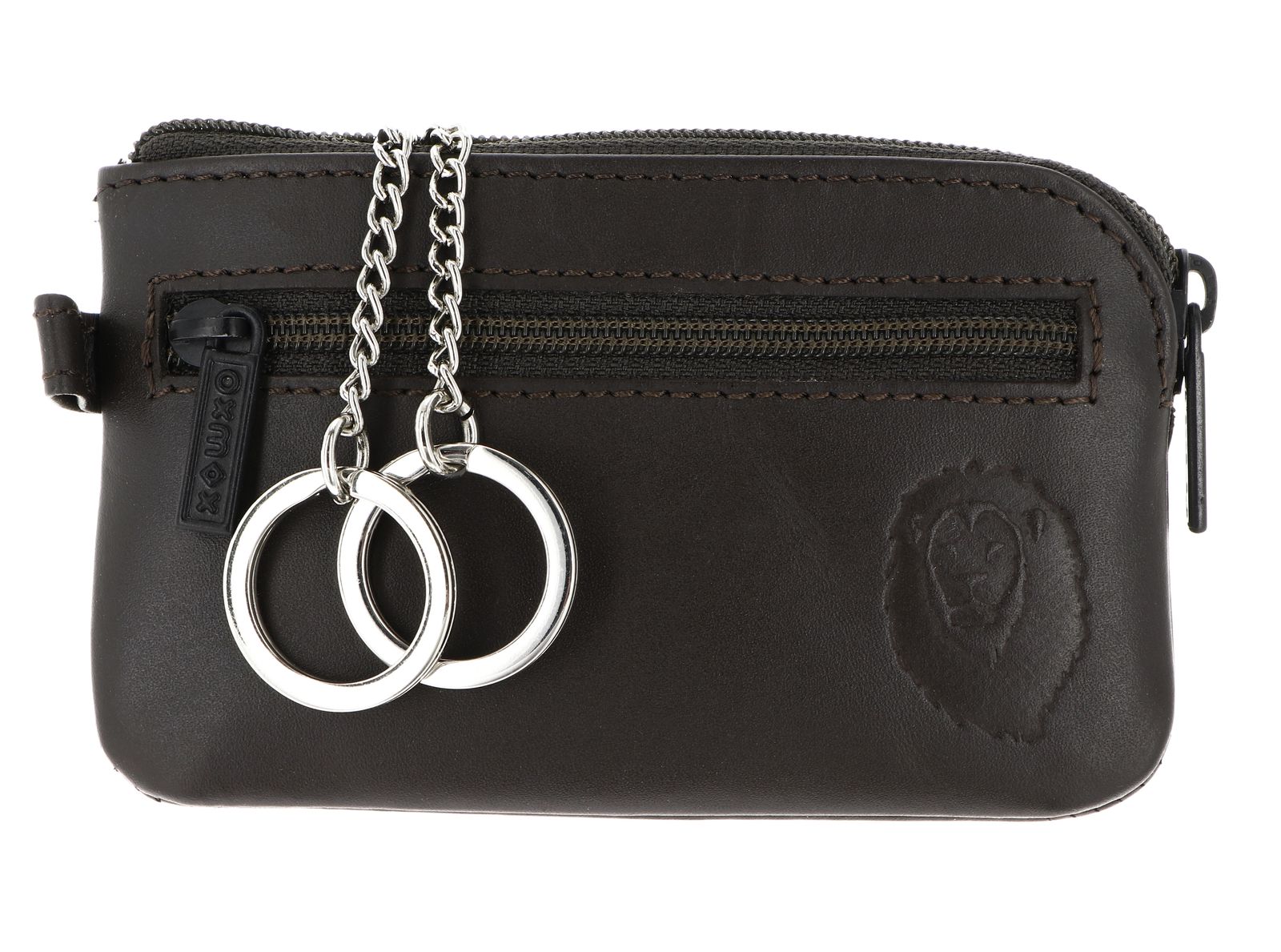 oxmox Leather Keyholder Freedom Lion Embossed Brown oxmox Leather Keyholder Freedom Lion Embossed Brown